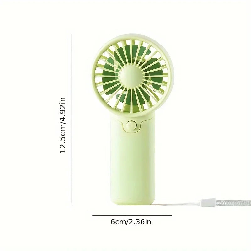 Mini Ventilateur Portable:  Léger, Silencieux & Rechargeable – Format de Poche